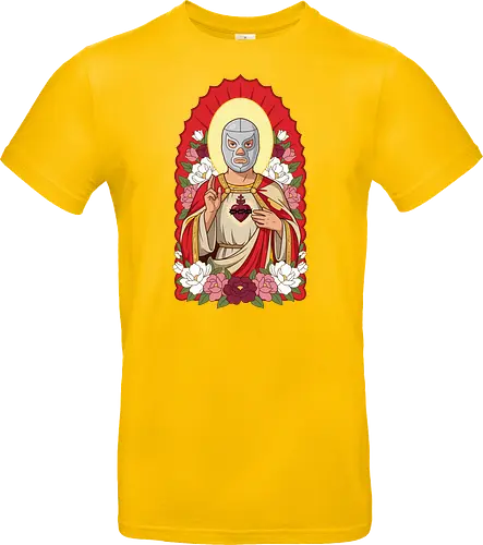 "Santo Luchador" Mexican Lucha Libre Sacred Heart Graphic