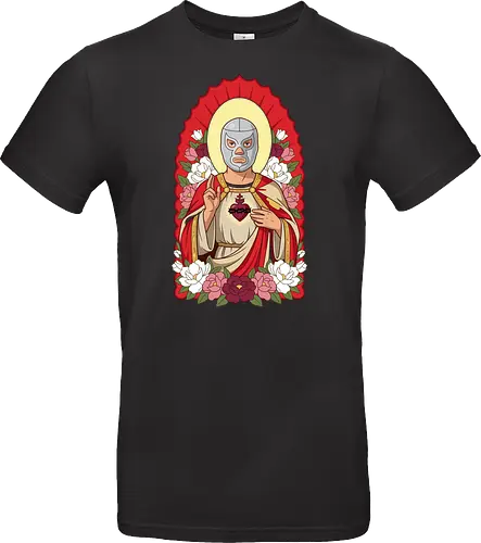 "Santo Luchador" Mexican Lucha Libre Sacred Heart Graphic