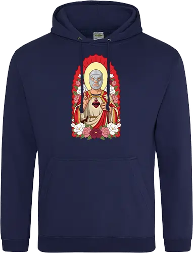 "Santo Luchador" Mexican Lucha Libre Sacred Heart Graphic