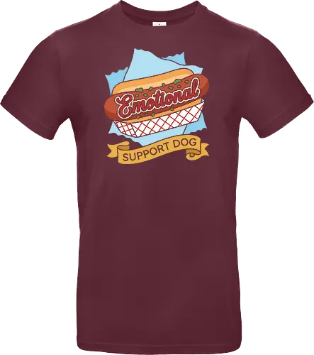 "Emotional Support Dog" Funny Hot Dog Foodie Graphic