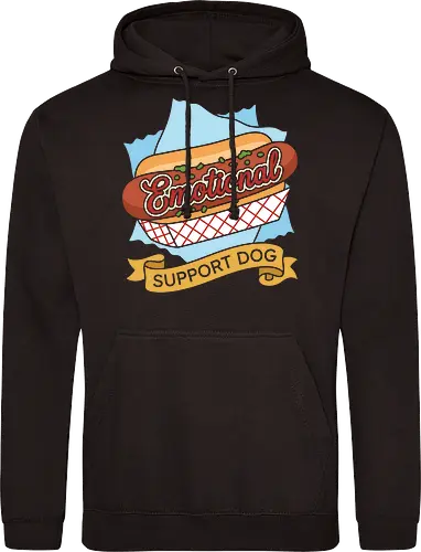 "Emotional Support Dog" Funny Hot Dog Foodie Graphic