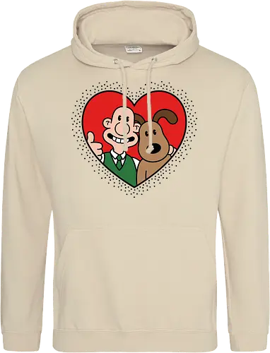 Cheesy Best Friends - wallace and gromit shirt, animated duo t-shirt, gromit the dog graphic tee, wallace and gromit fan art, wallace thumbs up apparel, british animation merch, claymation fan clothing, heart portrait character shirt, funny best friends t-shirt, aaldman animations design, cheeselover t-shirt, nostalgic cartoon apparel, wallace and gromit heart top, cute dog and owner shirt, retro animation streetwear, wensleydale cheese gift, iconic stop motion merch, lovely duo graphic tee, classic cartoon character shirt - Standard Hoodie