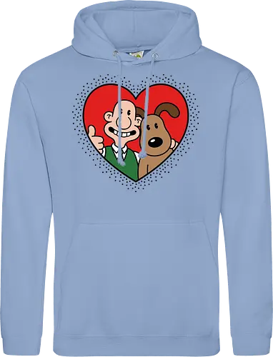 Cheesy Best Friends - wallace and gromit shirt, animated duo t-shirt, gromit the dog graphic tee, wallace and gromit fan art, wallace thumbs up apparel, british animation merch, claymation fan clothing, heart portrait character shirt, funny best friends t-shirt, aaldman animations design, cheeselover t-shirt, nostalgic cartoon apparel, wallace and gromit heart top, cute dog and owner shirt, retro animation streetwear, wensleydale cheese gift, iconic stop motion merch, lovely duo graphic tee, classic cartoon character shirt - Standard Hoodie