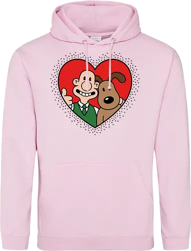 Cheesy Best Friends - wallace and gromit shirt, animated duo t-shirt, gromit the dog graphic tee, wallace and gromit fan art, wallace thumbs up apparel, british animation merch, claymation fan clothing, heart portrait character shirt, funny best friends t-shirt, aaldman animations design, cheeselover t-shirt, nostalgic cartoon apparel, wallace and gromit heart top, cute dog and owner shirt, retro animation streetwear, wensleydale cheese gift, iconic stop motion merch, lovely duo graphic tee, classic cartoon character shirt - Standard Hoodie