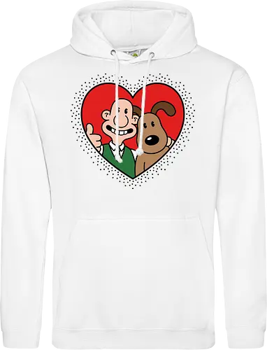 Cheesy Best Friends - wallace and gromit shirt, animated duo t-shirt, gromit the dog graphic tee, wallace and gromit fan art, wallace thumbs up apparel, british animation merch, claymation fan clothing, heart portrait character shirt, funny best friends t-shirt, aaldman animations design, cheeselover t-shirt, nostalgic cartoon apparel, wallace and gromit heart top, cute dog and owner shirt, retro animation streetwear, wensleydale cheese gift, iconic stop motion merch, lovely duo graphic tee, classic cartoon character shirt - Standard Hoodie