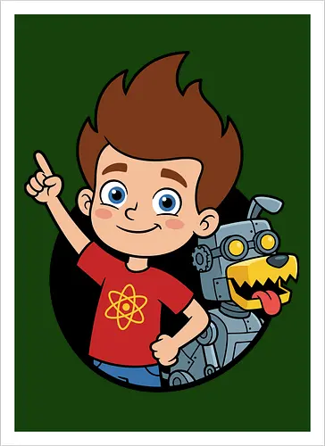 Boy Genius and Robotic Dog