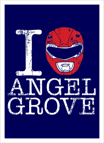 I Love Angel Grove - Red Ranger Power Rangers