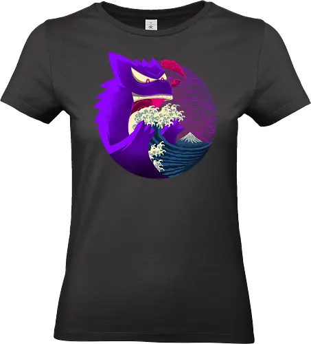 Great Ghost Off Kanagawa - Pocket, Ghost, The Great Wave - Standard T-Shirt (Frauen)