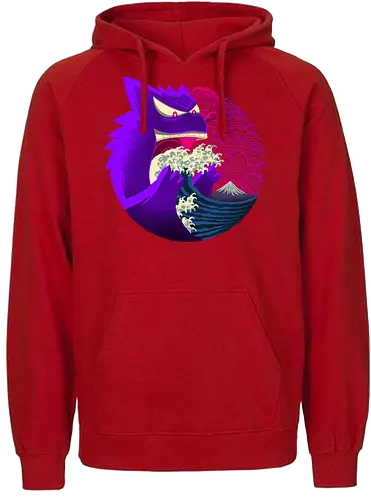 Great Ghost Off Kanagawa - Pocket, Ghost, The Great Wave - Fairtrade Hoodie
