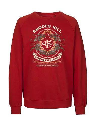 Rhodes Hill Chronic Care Center Crest - resident evil requiem, Horror, resident evil 9, resident evil 2, resident evil 3 nemesis, jill valentine, leon s kennedy, resident evil 4, umbrella corporation, victor gideon, raccoon city, albert wesker, chris redfield, resident evil 5, grace ashcroft - Fairtrade Sweatshirt