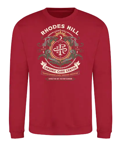 Rhodes Hill Chronic Care Center Crest - resident evil requiem, Horror, resident evil 9, resident evil 2, resident evil 3 nemesis, jill valentine, leon s kennedy, resident evil 4, umbrella corporation, victor gideon, raccoon city, albert wesker, chris redfield, resident evil 5, grace ashcroft - Sweatshirt