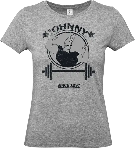 Johnny Gym - Johnny Bravo Fitness 1997 - gym ästhetik, johnny bravo t-shirt, cartoon network, johnny gym, 90er kleidung, zeichentrickfigur, teetan, vintage fitness, cartoon klassiker, pompadour haar, 90er nostalgie, retro fitnessstudio, cartoon charakter, vintage kunst, johnny bravo 1997 - Standard T-Shirt (Frauen)