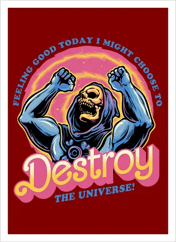 Choose to Destroy - Comic, comic book, character, movie, animated, animation, villain, universe, funny - Kunstdruck