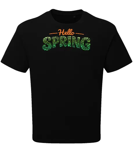 Hello Spring Nature Doodle Lettering 