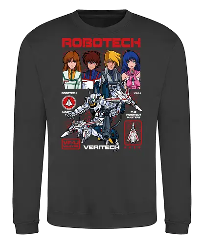 Robotech – Defenders of Earth - robotech, mecha anime, space war anime, transforming fighter, classic anime, sci fi anime, retro anime, space battle, anime art - Sweatshirt