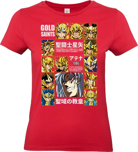Gold Saints – Twelve Zodiac Temples - saint seiya, gold saints, twelve zodiac temples, sanctuary arc, zodiac warriors, athena knights, classic shonen anime, manga series, anime art - Standard T-Shirt (Frauen)