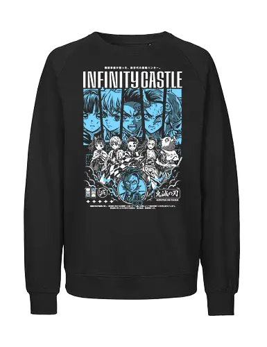 Infinity Castle – Demon Realm - Slayer, infinity castle, demon fortress, dark fantasy anime, demon realm, final arc battle, shonen anime, manga series, anime art - Fairtrade Sweatshirt