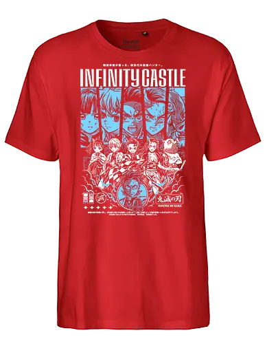 Infinity Castle – Demon Realm - Slayer, infinity castle, demon fortress, dark fantasy anime, demon realm, final arc battle, shonen anime, manga series, anime art - Fairtrade T-Shirt