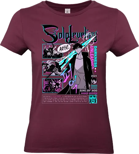 Solo Leveling – Shadow Monarch - solo leveling, sung jin woo, shadow monarch, hunter anime, dungeon raid, action fantasy, manhwa series, anime art - Standard T-Shirt (Frauen)