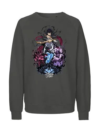 Solo Leveling – Rise of the Hunter - solo leveling, sung jinwoo, hunter world, dungeon battles, leveling system, fantasy action anime, manhwa art - Fairtrade Sweatshirt