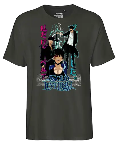 Solo Leveling – Dungeon Break - solo leveling, dungeon gates, monster hunters, action manhwa, fantasy battle, shadow powers, anime art - Fairtrade T-Shirt