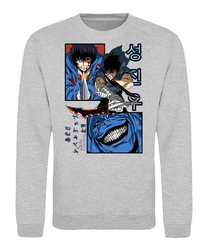 Solo Leveling – Rise of the Shadows - solo leveling, shadow monarch power, dark fantasy hunter, dungeon raid battle, action manhwa, anime art - Sweatshirt
