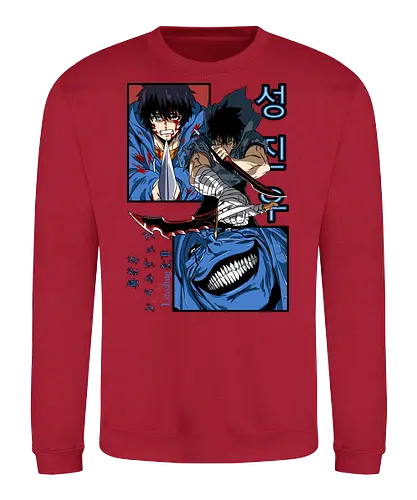 Solo Leveling – Rise of the Shadows - solo leveling, shadow monarch power, dark fantasy hunter, dungeon raid battle, action manhwa, anime art - Sweatshirt