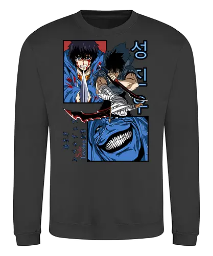 Solo Leveling – Rise of the Shadows - solo leveling, shadow monarch power, dark fantasy hunter, dungeon raid battle, action manhwa, anime art - Sweatshirt