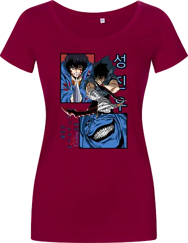 Solo Leveling – Rise of the Shadows - solo leveling, shadow monarch power, dark fantasy hunter, dungeon raid battle, action manhwa, anime art - Damen T-Shirt