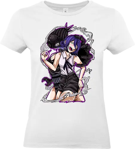 Reze – The Bomb Girl - anime art, Chainsaw, reze, bomb devil girl, anime villain girl, dark shonen anime, manga series - Standard T-Shirt (Frauen)