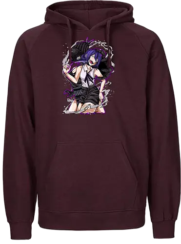 Reze – The Bomb Girl - anime art, Chainsaw, reze, bomb devil girl, anime villain girl, dark shonen anime, manga series - Fairtrade Hoodie
