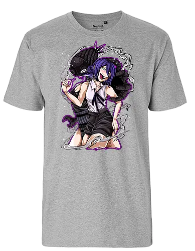 Reze – The Bomb Girl - anime art, Chainsaw, reze, bomb devil girl, anime villain girl, dark shonen anime, manga series - Fairtrade T-Shirt