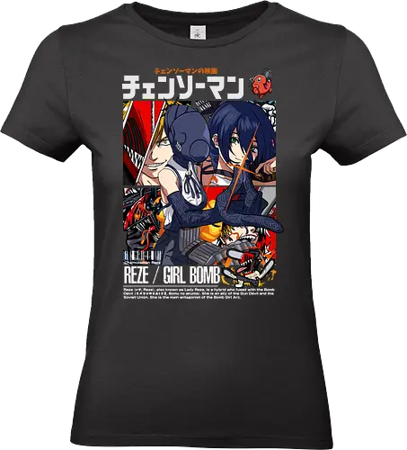 Reze – Love and Explosions - Chainsaw, reze, bomb devil, tragic anime character, dark fantasy anime, manga series, anime art - Standard T-Shirt (Frauen)