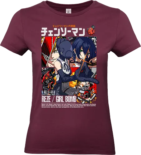 Reze – Love and Explosions - Chainsaw, reze, bomb devil, tragic anime character, dark fantasy anime, manga series, anime art - Standard T-Shirt (Frauen)