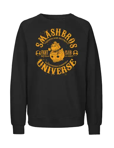 Smash Bros Fight Club - Villain Jr  - mario t-shirt, koopa clown auto, pilz königreich, nintendo bösewicht, fight club, vintage kunst, bowser sohn, koopalings, mario antagonist, bowser jr, smash bros kämpfer, nintendo kleidung, koopa königreich, teetan, super smash bros - Fairtrade Sweatshirt