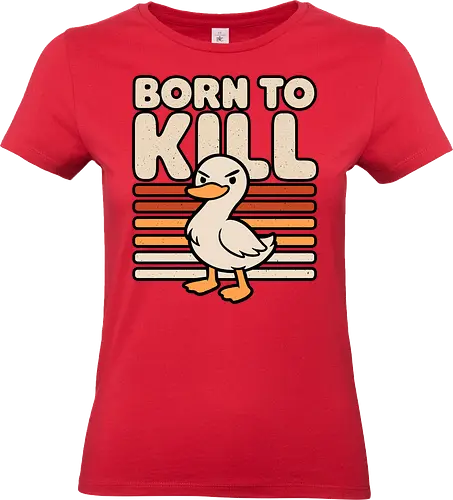 Cute Ironic Duck - Psycho, Psychopath, Cute, Cute Animals, Animal, Funny Animals, Animals, Fun, Funny, Funnier, Irony, Ironic Humor, Ironic Design, Ironic Quote, Ironic, Sarcasm, Sarcastic, Sarcastic Art, Sarcastic Humor, Sarcastic Cat, Joke, Smile, Quote, Cute But Psycho, Evil, Kawaii, Born, Born This Way, Kill, Killers, Killer, Serial Killer, Duck, Duck Around, Ducks, Duck Lover, Duckling - Standard T-Shirt (Frauen)