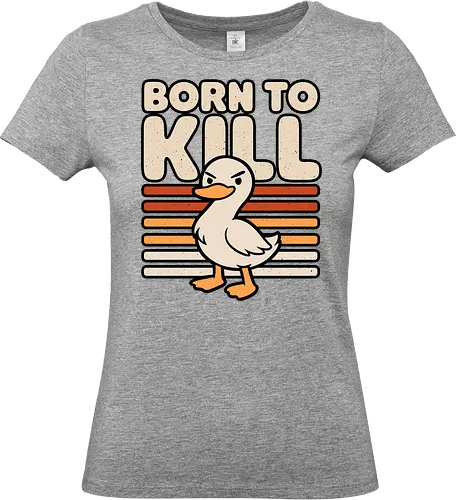 Cute Ironic Duck - Psycho, Psychopath, Cute, Cute Animals, Animal, Funny Animals, Animals, Fun, Funny, Funnier, Irony, Ironic Humor, Ironic Design, Ironic Quote, Ironic, Sarcasm, Sarcastic, Sarcastic Art, Sarcastic Humor, Sarcastic Cat, Joke, Smile, Quote, Cute But Psycho, Evil, Kawaii, Born, Born This Way, Kill, Killers, Killer, Serial Killer, Duck, Duck Around, Ducks, Duck Lover, Duckling - Standard T-Shirt (Frauen)