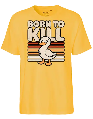 Cute Ironic Duck - Psycho, Psychopath, Cute, Cute Animals, Animal, Funny Animals, Animals, Fun, Funny, Funnier, Irony, Ironic Humor, Ironic Design, Ironic Quote, Ironic, Sarcasm, Sarcastic, Sarcastic Art, Sarcastic Humor, Sarcastic Cat, Joke, Smile, Quote, Cute But Psycho, Evil, Kawaii, Born, Born This Way, Kill, Killers, Killer, Serial Killer, Duck, Duck Around, Ducks, Duck Lover, Duckling - Fairtrade T-Shirt