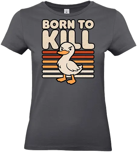 Cute Ironic Duck - Psycho, Psychopath, Cute, Cute Animals, Animal, Funny Animals, Animals, Fun, Funny, Funnier, Irony, Ironic Humor, Ironic Design, Ironic Quote, Ironic, Sarcasm, Sarcastic, Sarcastic Art, Sarcastic Humor, Sarcastic Cat, Joke, Smile, Quote, Cute But Psycho, Evil, Kawaii, Born, Born This Way, Kill, Killers, Killer, Serial Killer, Duck, Duck Around, Ducks, Duck Lover, Duckling - Standard T-Shirt (Frauen)