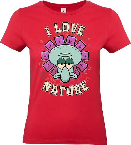 Squid Flower Spring - Squid, Flowers, Flower, Nature Calls, Nature, Nature Humor, Nature Lover, Animated, Animation, Tv Show, Vintage Animations, Classic Animation, Irony, Ironic Humor, Ironic, Sarcasm, Sarcastic, Sarcastic Art, Sarcastic Humor, Spring Break, Spring, Blooms, Bloom, Sassy, Introverted, Introvert, Bitter, Octopus, Love - Standard T-Shirt (Frauen)