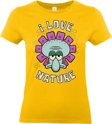 Squid Flower Spring - Squid, Flowers, Flower, Nature Calls, Nature, Nature Humor, Nature Lover, Animated, Animation, Tv Show, Vintage Animations, Classic Animation, Irony, Ironic Humor, Ironic, Sarcasm, Sarcastic, Sarcastic Art, Sarcastic Humor, Spring Break, Spring, Blooms, Bloom, Sassy, Introverted, Introvert, Bitter, Octopus, Love - Standard T-Shirt (Frauen)