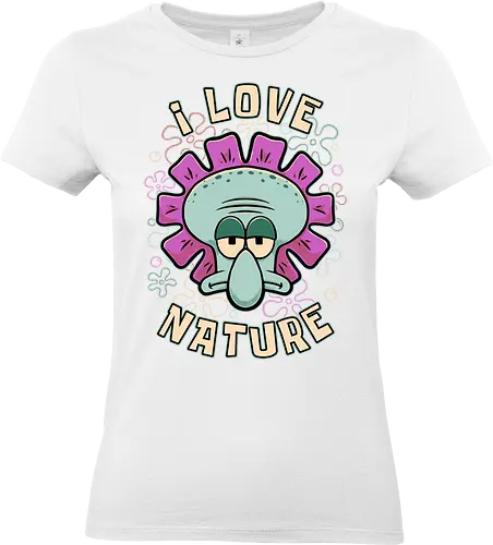 Squid Flower Spring - Squid, Flowers, Flower, Nature Calls, Nature, Nature Humor, Nature Lover, Animated, Animation, Tv Show, Vintage Animations, Classic Animation, Irony, Ironic Humor, Ironic, Sarcasm, Sarcastic, Sarcastic Art, Sarcastic Humor, Spring Break, Spring, Blooms, Bloom, Sassy, Introverted, Introvert, Bitter, Octopus, Love - Standard T-Shirt (Frauen)