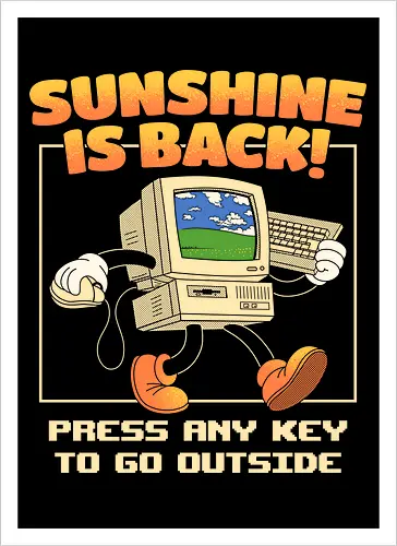 Sunshine Is Back Retro Computer