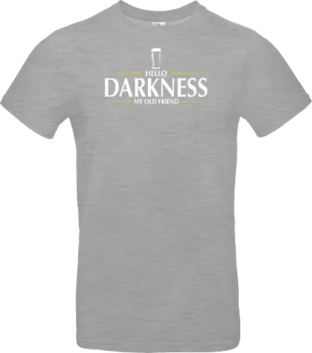 Hello darkness - beer, guiness, stout, hello darkness my old friend, Simon and Garfunkel, drinks - Standard T-Shirt