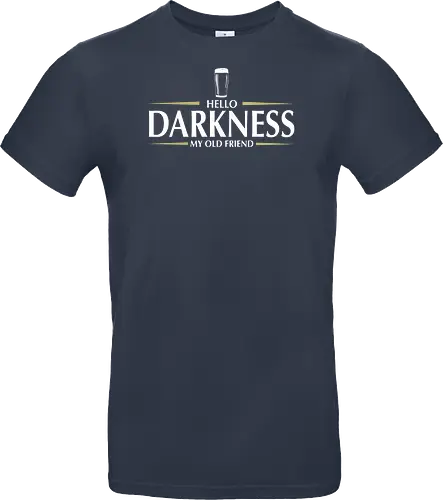 Hello darkness - beer, guiness, stout, hello darkness my old friend, Simon and Garfunkel, drinks - Standard T-Shirt