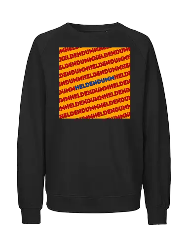 Heldendumm Laufschrift - Fairtrade Sweatshirt