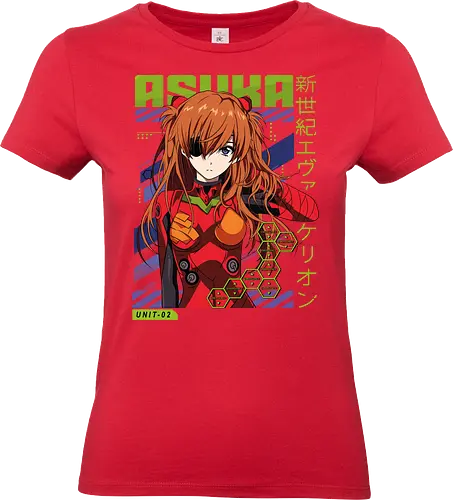 Asuka – The Second Child - evangelion, asuka langley, anime pilot girl, eva unit 02, mecha anime, sci fi anime, anime art - Standard T-Shirt (Frauen)
