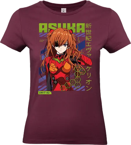 Asuka – The Second Child - evangelion, asuka langley, anime pilot girl, eva unit 02, mecha anime, sci fi anime, anime art - Standard T-Shirt (Frauen)