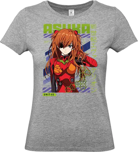 Asuka – The Second Child - evangelion, asuka langley, anime pilot girl, eva unit 02, mecha anime, sci fi anime, anime art - Standard T-Shirt (Frauen)