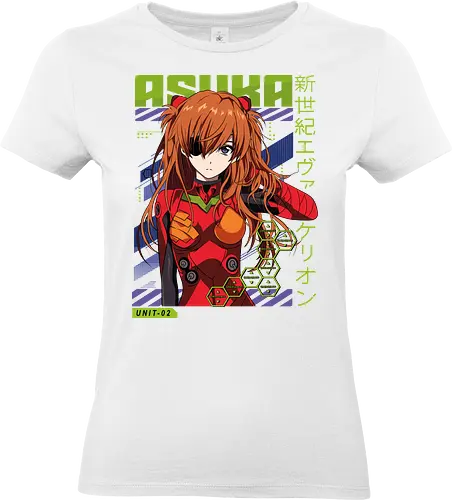 Asuka – The Second Child - evangelion, asuka langley, anime pilot girl, eva unit 02, mecha anime, sci fi anime, anime art - Standard T-Shirt (Frauen)